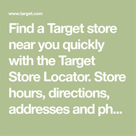 Target Store Locator: Hours and Addresses Near You.